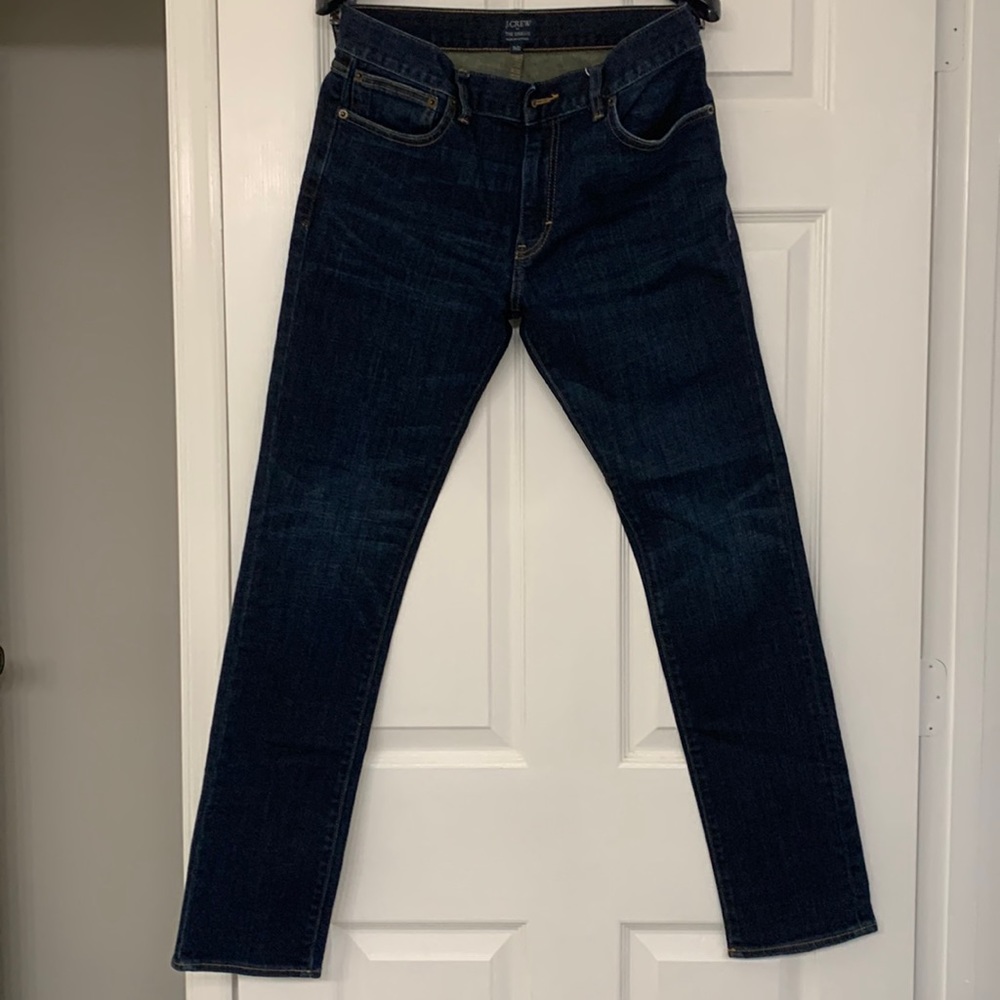 Men’s J. Crew Factory Driggs Jeans Dark Straight Leg Denim (31x32)